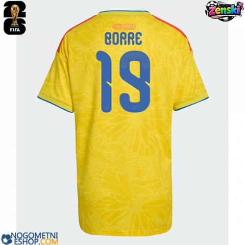 Ženski Nogometni dresi Kolumbija Rafael Santos Borre #19 Domači SP 2026 Kratek Rokav